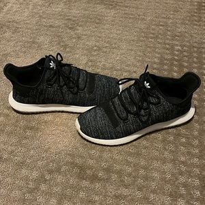 Adidas black running shoes (Size 10)